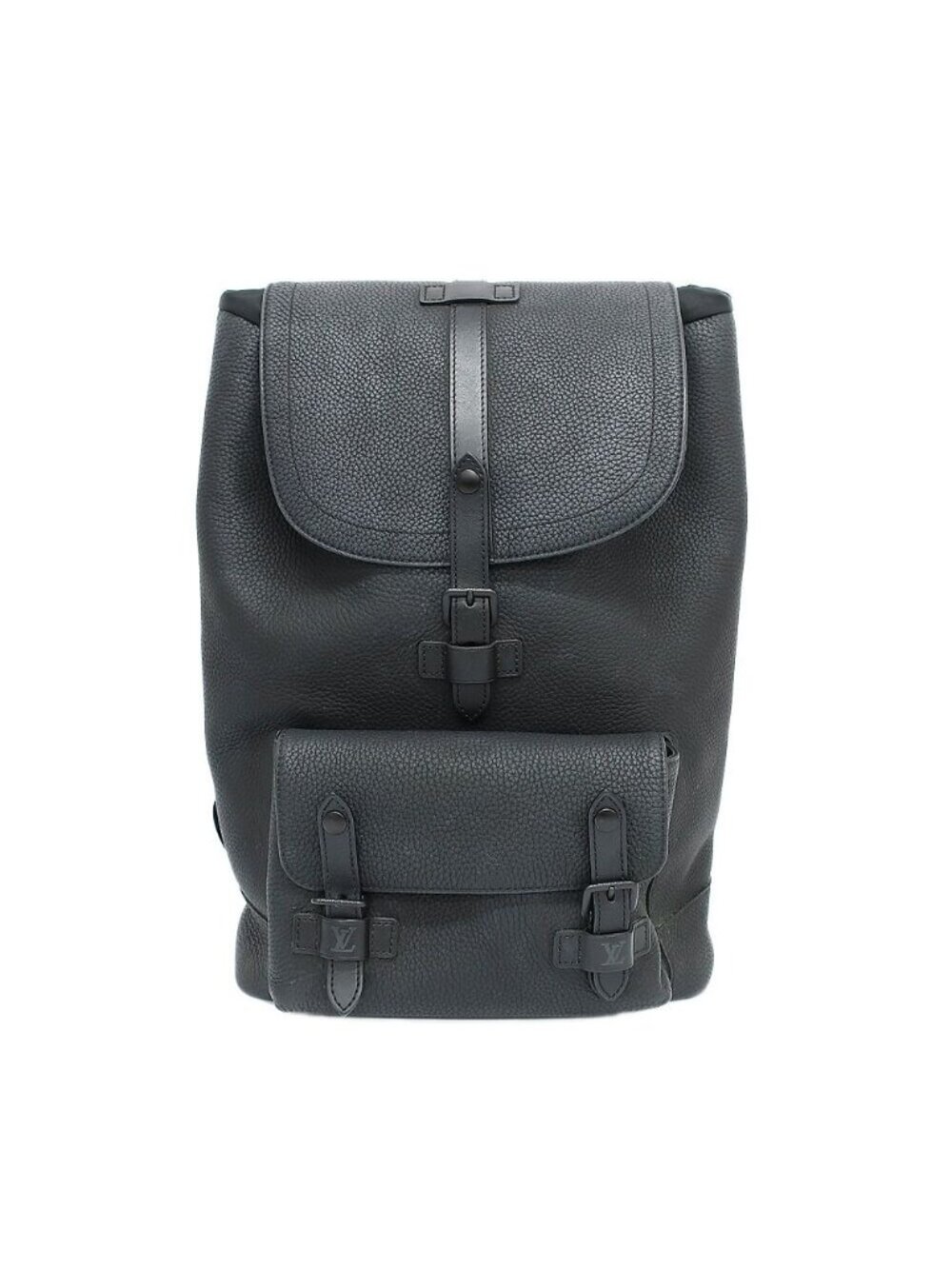 Louis Vuitton Christopher Slim Backpack Black Leather